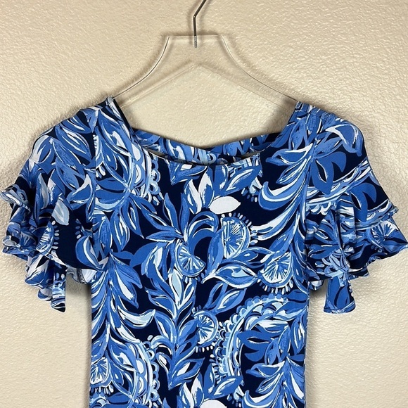 LILLY PULITZER HIGH TIDE NAVY DIANNA DRESS - Picture 4 of 10